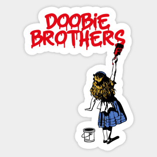 doobie bros red paint Sticker